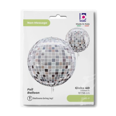 Disco ball 4D silver 15"/38cm foil balloon - 25320-p-b.jpg