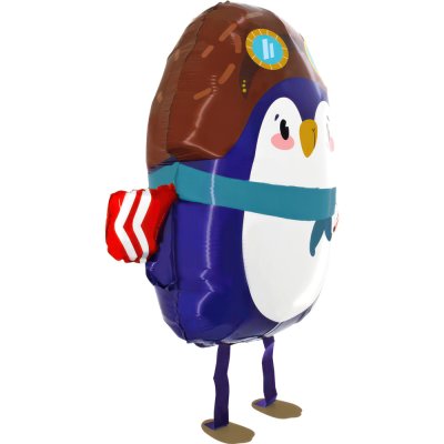 Walking Penguin Flyer (61cm,24") foil balloon - gpw07-pet-walker-aviator-penguin-side-b.jpg