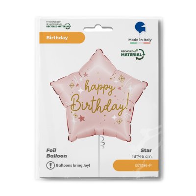 Star pink HB (46cm,18") foil balloon - g78196-p-b.jpg