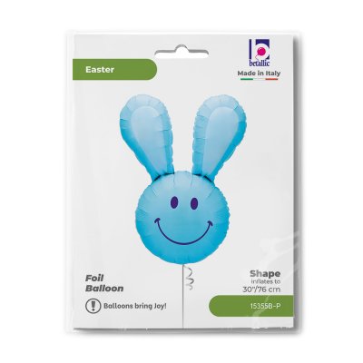 Rabbit head blue (76cm,30") foil balloon - 15355b-p-b.jpg