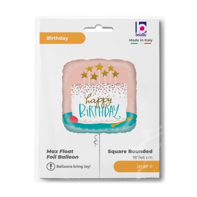 HB square with cake 18"/46cm foil balloon - 26118p-p-b.jpg