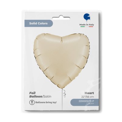 Heart - pastel cream (56cm,22") foil balloon - 220000scr-p-b.jpg