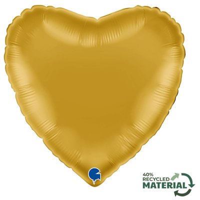 Heart of gold NB 18"/46cm foil balloon