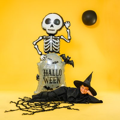 Tombstone and skeleton (170cm,67") foil balloon - dsc02281-b.jpg