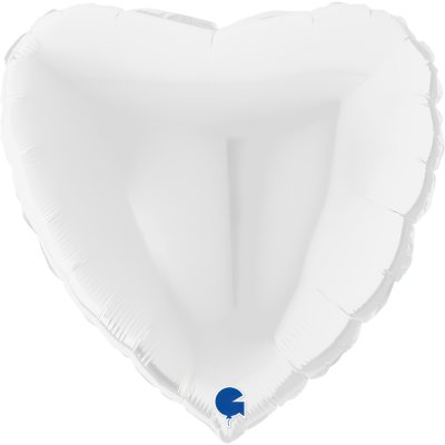 Heart - white (56cm,22") foil balloon