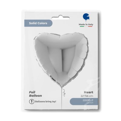 Silver - heart (56cm,22") foil balloon - 22009s-p-b.jpg