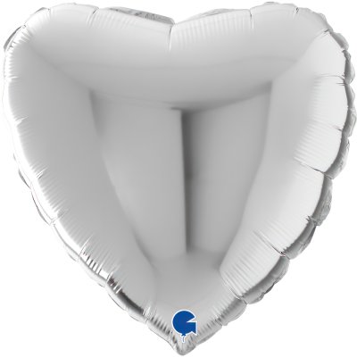 Silver - heart (56cm,22") foil balloon
