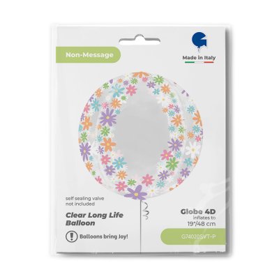 Ball 4D - Transparent with flowers (48cm,19") foil balloon - g74020svt-p-b.jpg