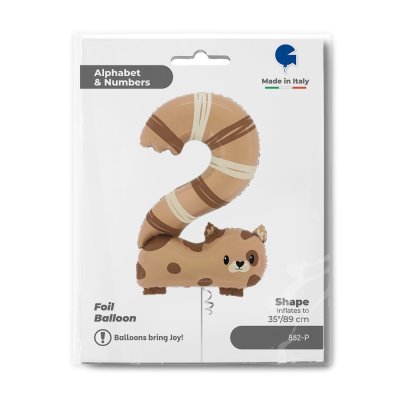 Number 2 Puppyloons - Cat (91cm,36") foil balloon - 852-p-b.jpg