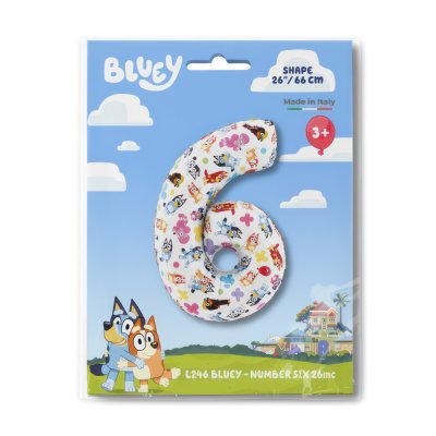 Number 6 Bluey (66cm,26") foil balloon - l246-p-b.jpg