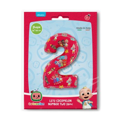 Number 2 Cocomelon (66cm,26") foil balloon - l272-p-b.jpg