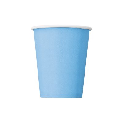 Paper cups - light blue, 14 pcs