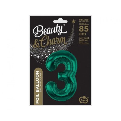 ÄŚeslice emerald 3 (85cm) - foil balloon - 84630.jpg