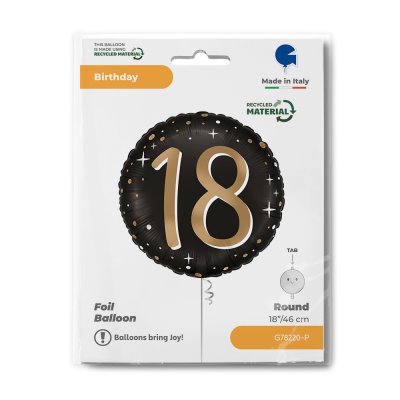 Circle - Black No. 18 (46cm,18") foil balloon - g78220-p-b.jpg