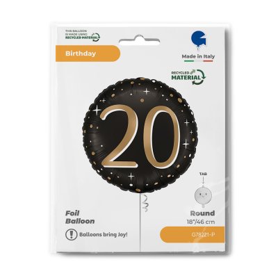 Circle - Black No. 20 (46cm,18") foil balloon - g78221-p-b.jpg