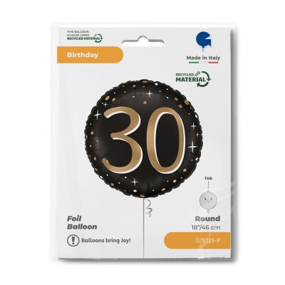 Circle - Black No. 30 (46cm,18") foil balloon - g78223-p-b.jpg