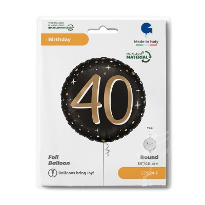 Circle - Black No. 40 (46cm,18") foil balloon - g78224-p-b.jpg