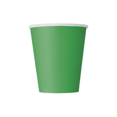 Paper cups - emerald green, 14 pcs