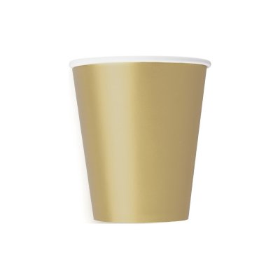 Paper cups - gold, 14 pcs