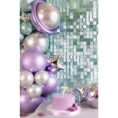 Sequin backdrop panel, square shape, turquoise 30x30 cm - 6.jpg