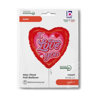 Heart "l Love You" retro 18"/46cm foil balloon - 26416p-p-b.jpg