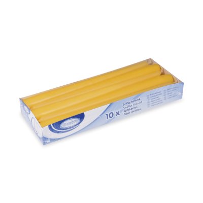 Yellow conical candle 24cm, 1pc - svicka-konicka-zluta-23-x-245-mm-10-ks2.jpg