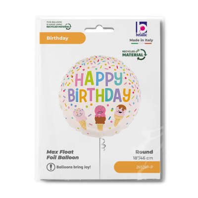 HB circle with ice cream 18"/46cm foil balloons - 26526p-p-b.jpg