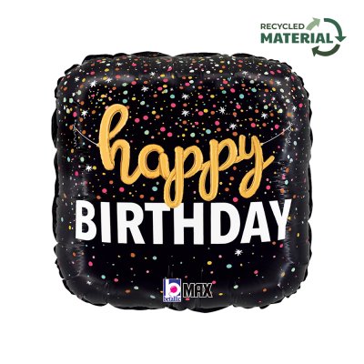 Square - confetti HB black 18 \