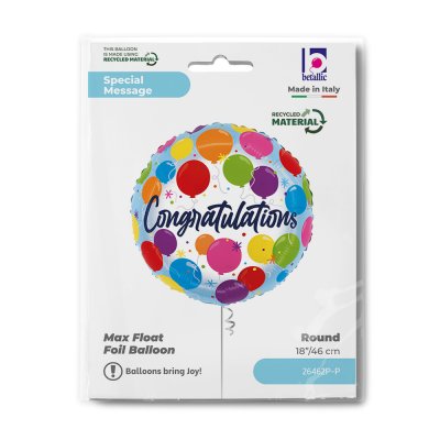 "Congratulations" Balloon Ring 18"/46cm Foil Balloon - 26462p-p-b.jpg