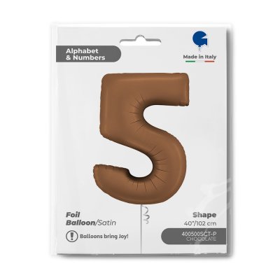 Numbers Chocolate 5 Satin (102cm, 40 \ - 400500sct-p-b.jpg