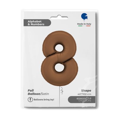 Numeral Chocolate 8 Satin (102cm, 40 \ - 400800sct-p-b.jpg