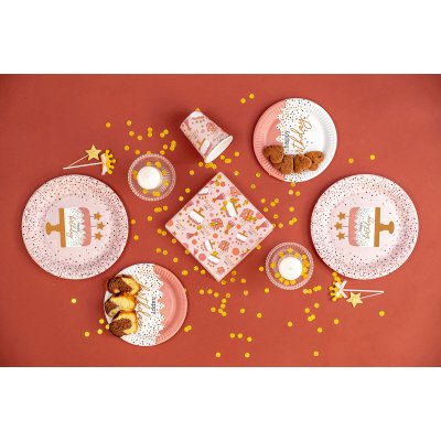 FSC plates paper - HB confetti pink 23cm, 8pcs - rose-confetti-01-b.jpg