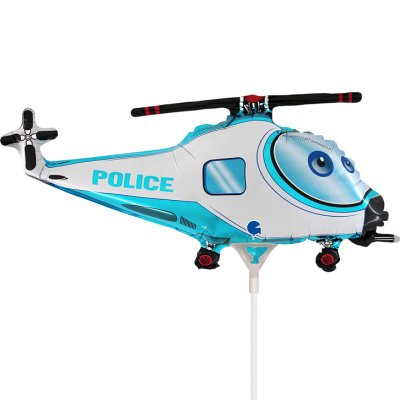 Mini helicopter police blue 14 \