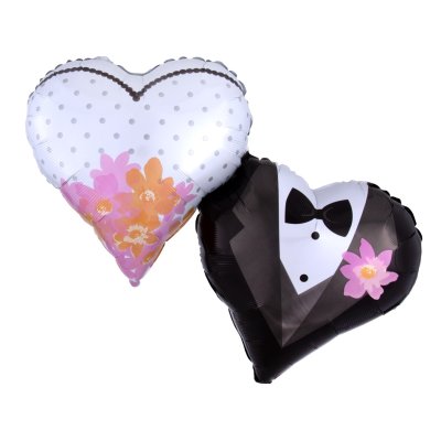 Wedding couple hearts 76x63cm - foil balloon