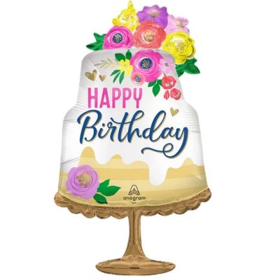 Cake - flowers HB 48x81cm - foil balloon