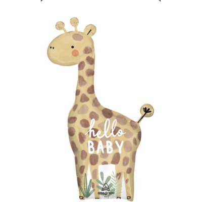 Giraffe - Hello Baby 63x106cm - Foil Balloon