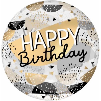 Balls - black -gold HB 43cm - foil balloon