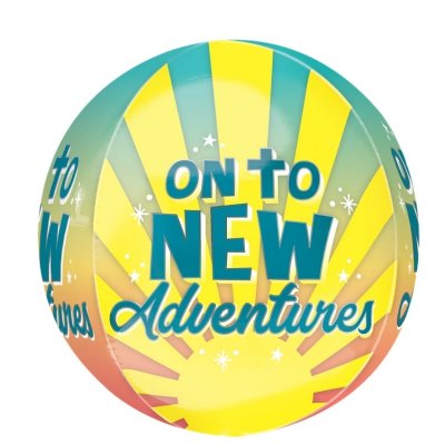 Balls - he to new adventures 38x40cm - foil balloon