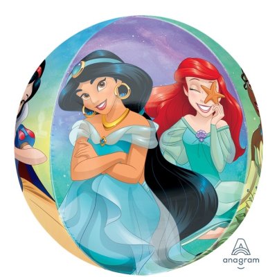 Balls - princesses, 38x40cm - foil balloon