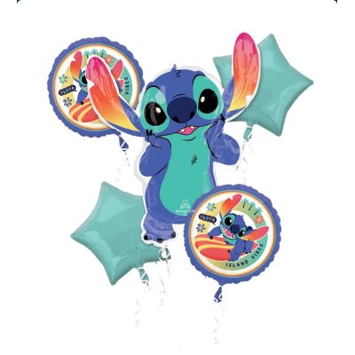 Bouquet - stitch - foil balloons 5pcs