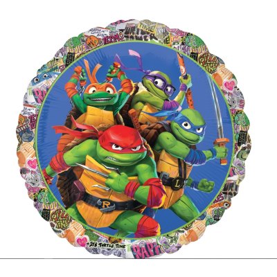 Circle - turtle ninja 43cm - foil balloon