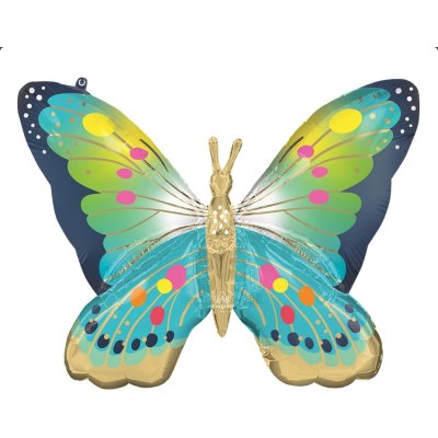 Blue 76x68cm butterfly - foil balloon