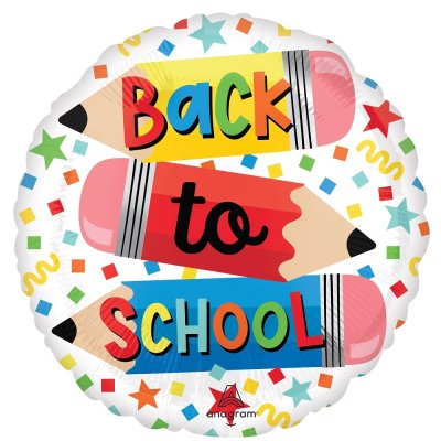 Circle - Back To School 43cm - Foil Balloon