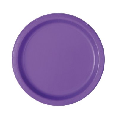 Paper plates - neon purple 23cm/16 pcs