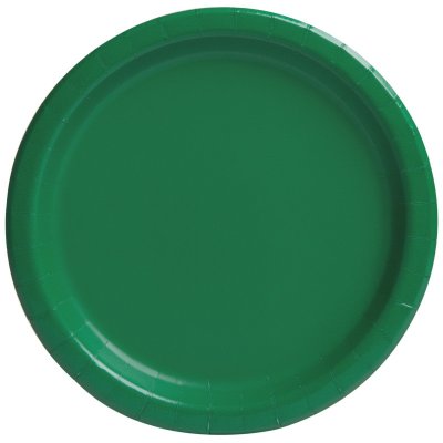Paper EKO plates - emerald green 23cm, 16pcs