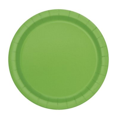 Paper EKO plates - lime green 23cm, 16pcs