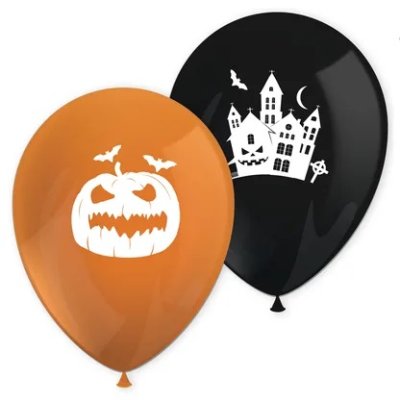Halloween - 8 pcs latex balloons 10"/26cm