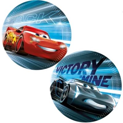 Plates Paper Eco - cars 23cm/8pcs (two motifs)