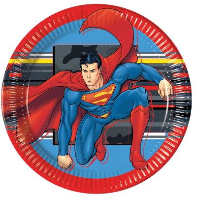 Plates Paper Eco - Superman Krypton 23cm/8pcs