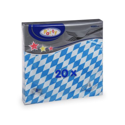 Napkin Bavaria blue 3 -layer 33 x 33 cm (20pcs) - 82512.jpg